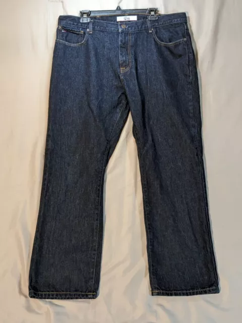 Tommy Hilfiger Pants Mens Sz 38x30 Tommy Relaxed Straight Jeans Heavy Denim Dark