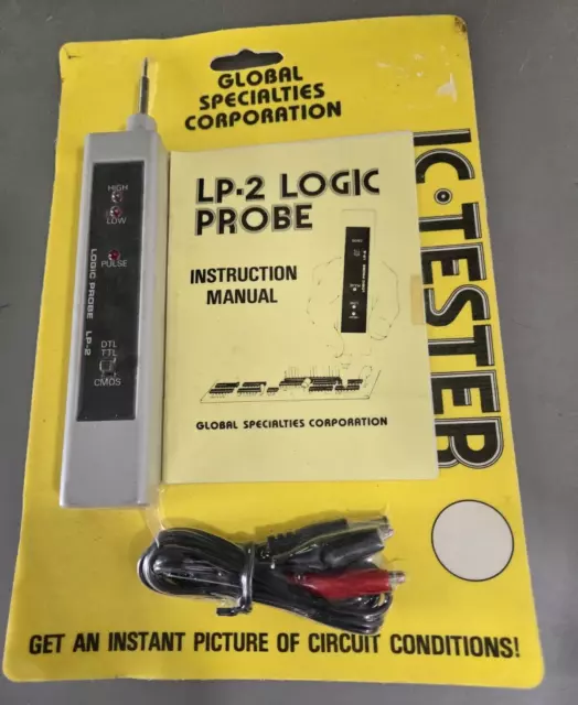 Global Specialties Lp-2 Logic Probe IC Tester NEW Lt311.12.2