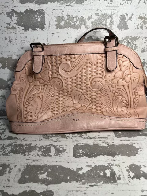 boc Born Concepts Crossbody Pink Embossed Vegan Leather Purse Bag