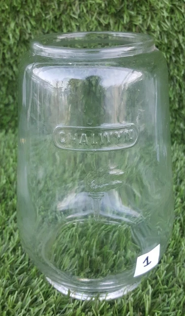 Vintage Glass Shade for Chalwyn  Hurricane Lamp / Storm Lantern
