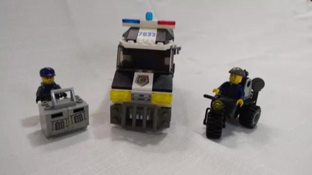 Lego World City 7033 - Armoured Car Action - Box - Instructions - 3 Pcs Missing