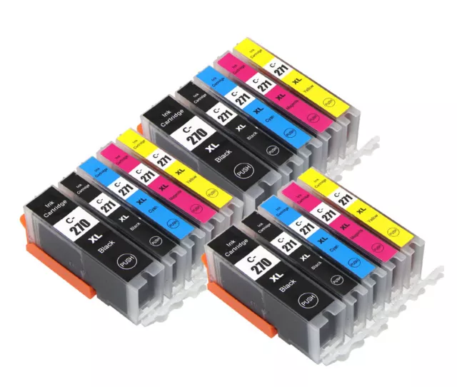 15 PK Ink Cartridge Combo Set for PGI 270 CLI 271 XL MG6821 MG6822 TS5020 TS6020