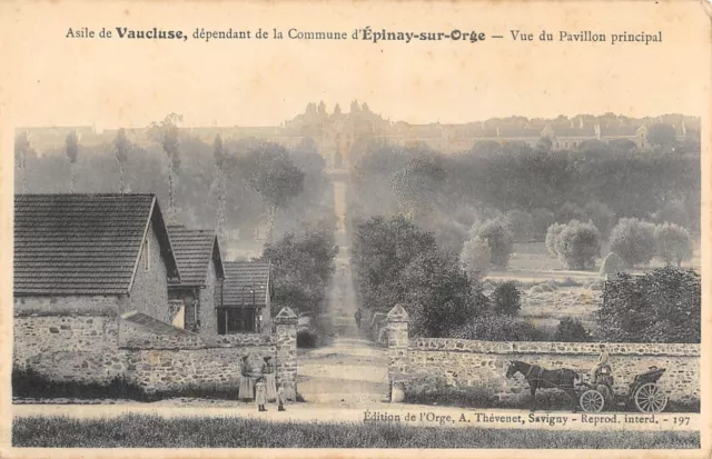 Cpa 91 Asile De Vaucluse Dependant De La Commune D'epinay Pavillon Principal