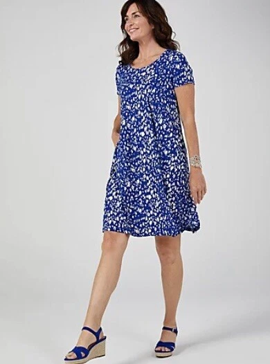 ABITO TRAPEZIO NINA Leonard Online Ora Xs Extra Small Blu Qvc
