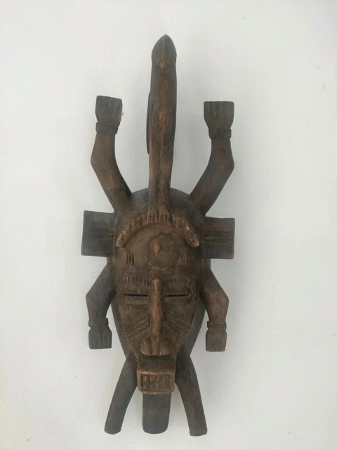 African wooden Mask SENOUFO. Masque africaine en bois cote d'ivoire