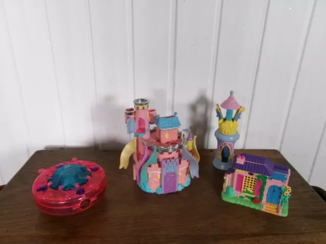 lot 4 Trendmasters  Polly Pocket Genie toys années 90 Chateau maison starshine