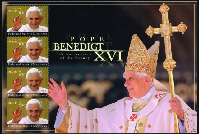 2010 Micronesien Kleinbogen 2145 Papst Benedikt postfrisch (MNH)