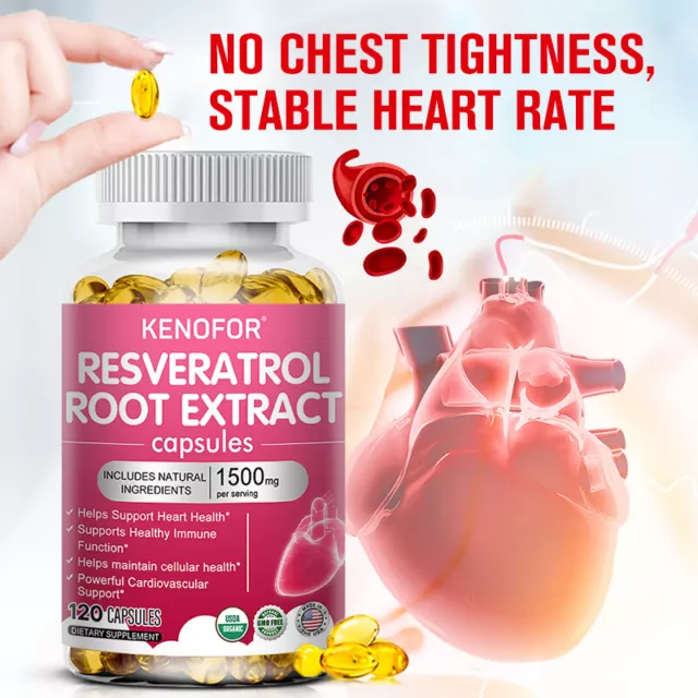 Trans-Resveratrol, High Solubility, Quercetin Extract, 30 To 120 Capsules