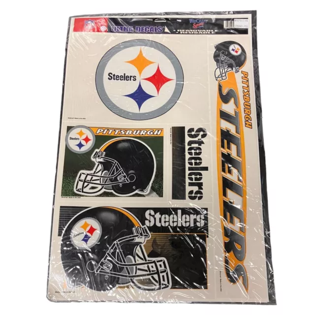 Vintage WinCraft NFL Pittsburgh Steelers Reusable Removable Ultra Decals