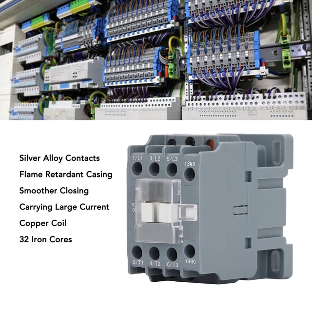 AC CONTACTOR COPPER Coil Normally Open Silver Contact Circuit Switch ...