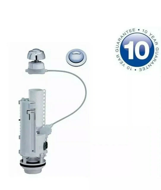 Bouton De Chasse D'Eau Pour Vanne Siamp Câble - Compatible Optima 50 Argent