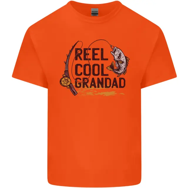 T-shirt da uomo cotone Reel Cool Grandad Funny Fisherman 12