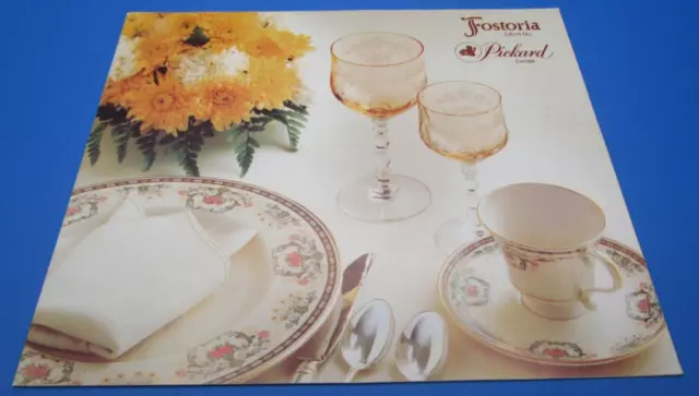 FOSTORIA GLASS Brochure Color Illustrated 1976 SERENITY NAVARRE PICKARD 16 Pages