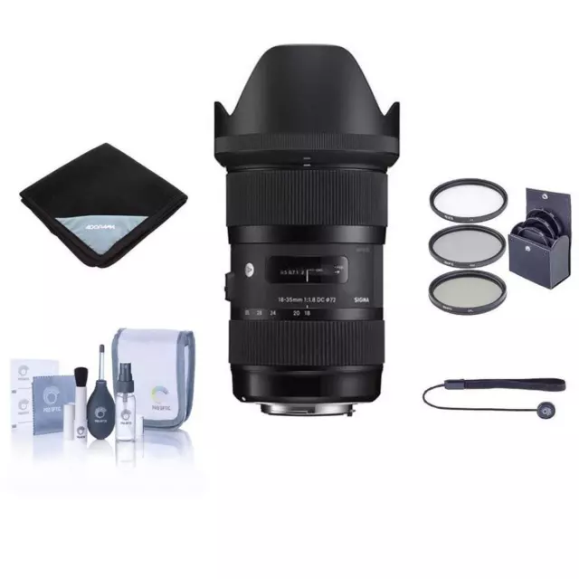 Sigma 18-35mm F/1.8 DC HSM ART Lens for Canon EOS with VALUABLE BUNDLE, #210101A