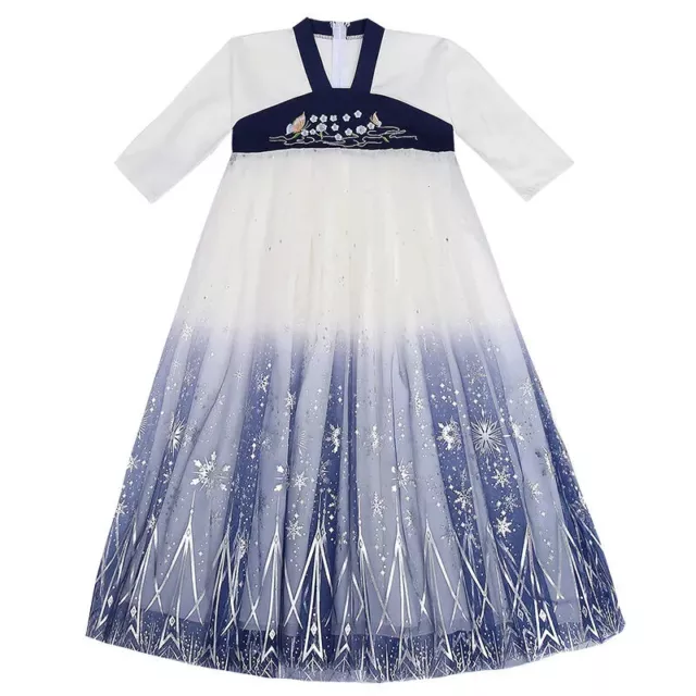 Ragazze Ricamo Hanfu Abito Bambini Cinese Abbigliamento Lucido Fiocchi Cosplay