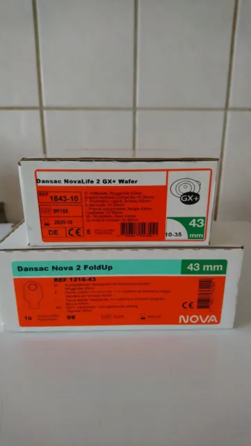 Accesorios Stoma Dansac Novalife 2 placa adhesiva y bolsa stoma salud 43 mm