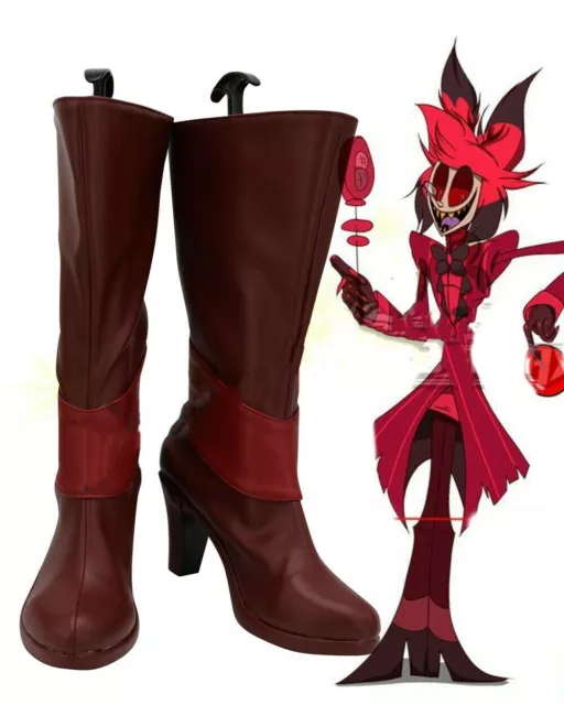 Scarpe Hazbin Hotel Radio Demon Alastor stivali cosplay personalizzate scarpe Cos