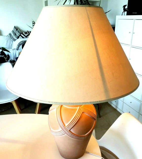 Lampe De Bureau Art Déco Française En Forme De Coquille De Palourde En Laiton Et Ch%c3%aane Ann%c3%a9es 1930