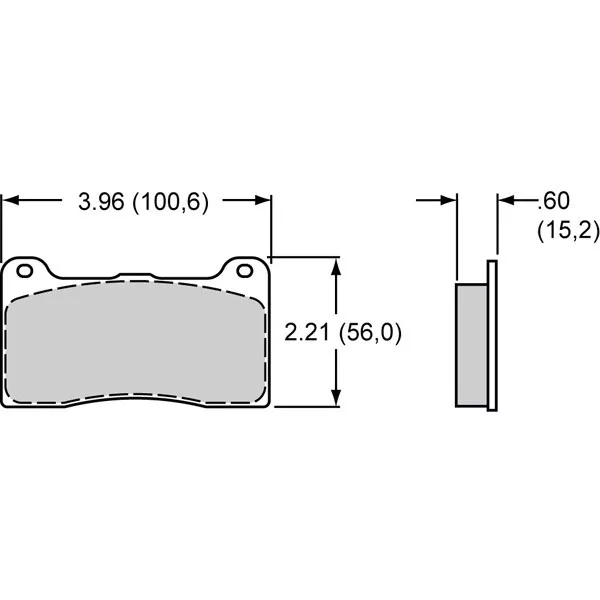 Wilwood 4 Pot Midilite Polymatrix Brake Pads - Various Compounds