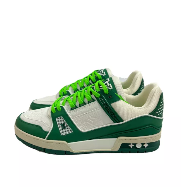 Louis Vuitton By Virgil Monogram 1aang3 Green Sneakers Size: 9