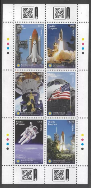 Guyana 2021 Space/Shuttle Programme Sheetlet/6 Stamps Part II Mint Unhinged