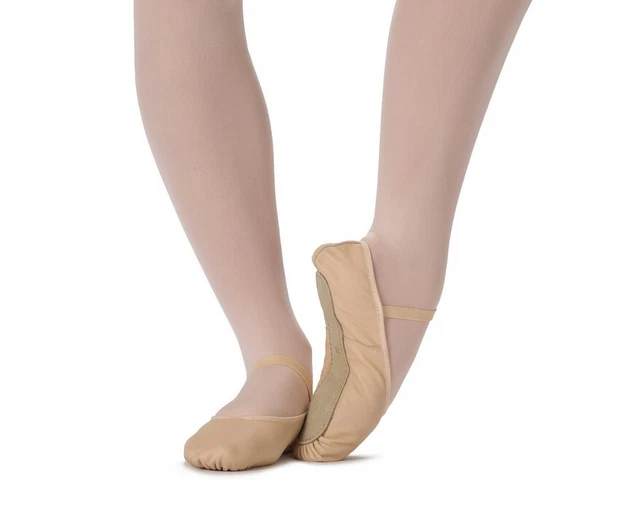 demi-pointes de danse  MERLET ECLAT en cuir, saumon, du 26 au 35,5/ neuves