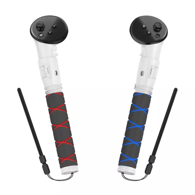 VR Game Handle Grips For Meta Quest 3 Controllers Beat Saber Baseball Kings Play