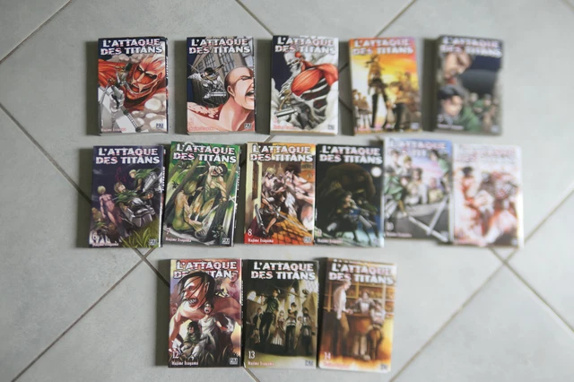 LOT DES 14 premiers tomes du manga L'ATTAQUE DES TITANS EUR 74,99