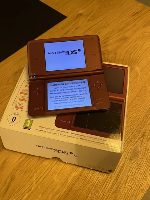 Nintendo Ds Xl Bordeaux( Avec Boîte, Chargeur Et Stylet) + 1 Jeu