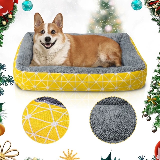 Pet Calming Bed Dog Cat Sleeping Kennel Puppy Super Soft Mat Pad Warm Nest Large