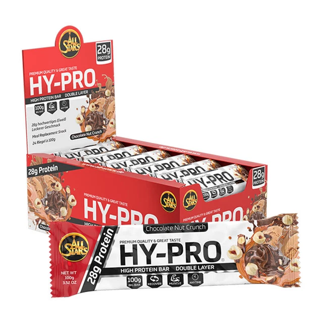 (31,88 EUR/kg) All Stars Hy-Pro Bar 24x100g construcción muscular hecha en Alemania