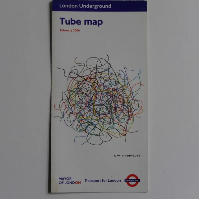LONDON UNDERGROUND TFL pocket tube map February 2006 David Shrigley Map