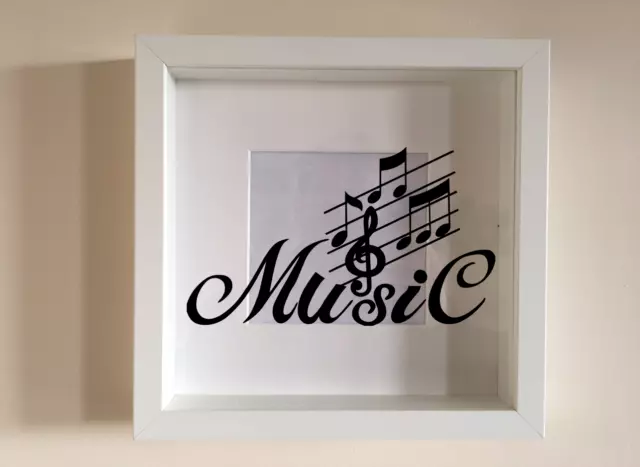 Box Frame Vinyl Decal Sticker Wall art Quote Music Musical notes