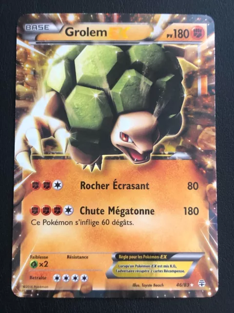 Pokemon Card Fr Xy Generations - Grolem Ex 46/83 Ultra Rare - Nm