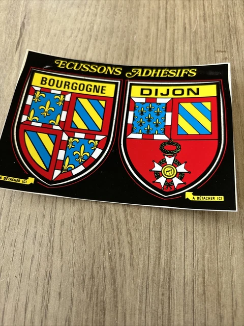 Autocollant Vinyle Blason Bourgogne / Armoiries France - Sticker Pour Voiture, Vitre, Neuf, Fabriqué En France