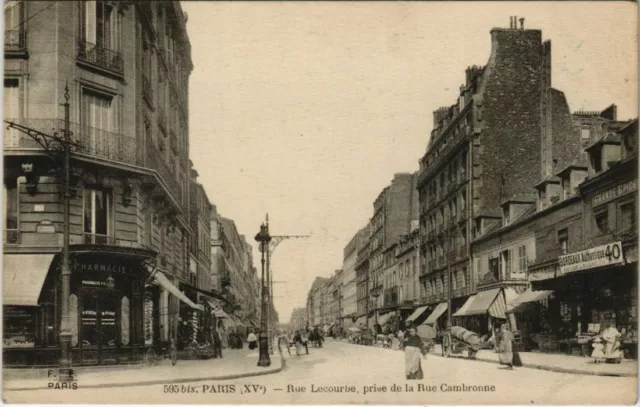 CPA PARIS 15e Rue Lecourbe, take from Rue Cambronne (65818)