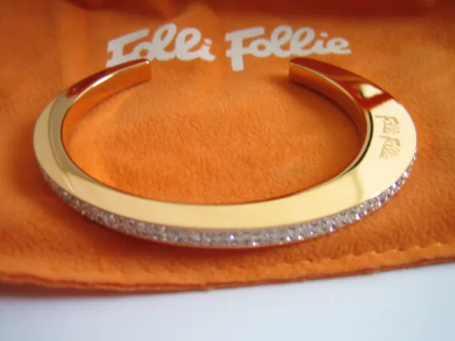 Folli Follie Womens Bangle Classy Collection Rose Gold 5010.2129 Crystals