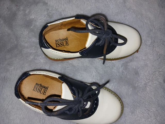 School Issue Upper Class 7300 Saddle Shoe Navy /White Sz 9.5 M  Little  Kid