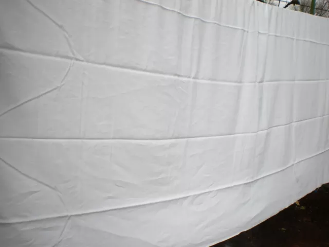 grand drap ancien en lin vintage blanc avec lettre brodé 3mX227CM