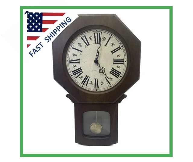HOWARD MILLER BARWICK Pendulum Wall Clock Quartz Movement Digital Chime