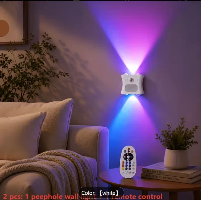Various Led Lights RGB MOTION SENSOR Wall Light Rechargeable LED Night Lamp Remote ...