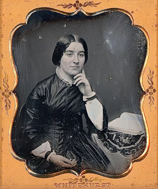 Artistically Posed Pretty Young Lady By Whitehurst 1/6 Plate Daguerreotype K701