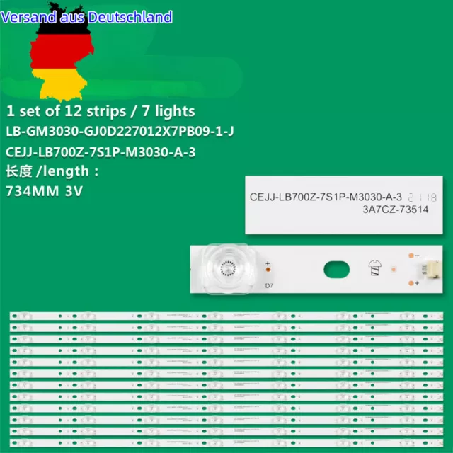 LED-Streifen Für Philips 70PUS7555/12 70PUS8105/12 70PUS7805/12 LB7000K V0_01