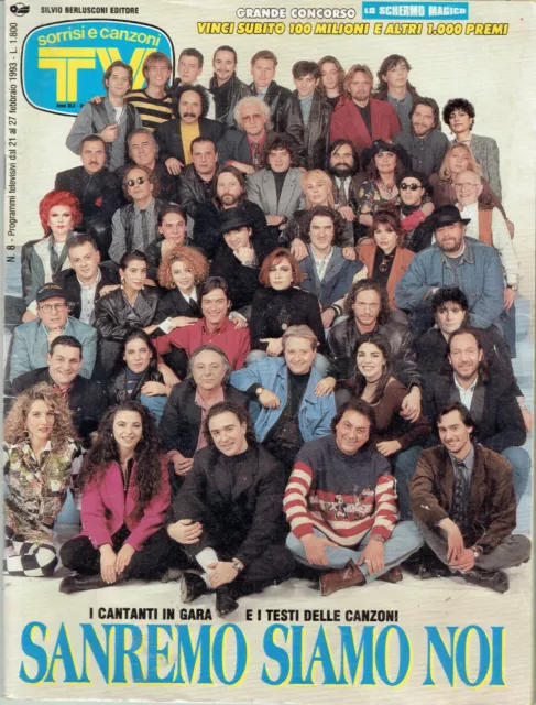 Tv Sorrisi E Canzoni 1993/8 Festival Di Sanremo Cantanti Testi Canzoni=Tim Curry
