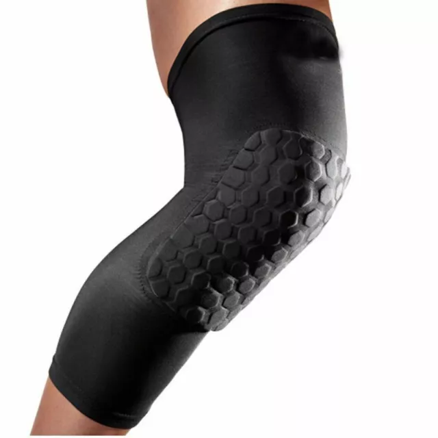 Adulto Hombre Niños SPORTS Baloncesto Almohadilla Pierna Rodilla Largo Protector
