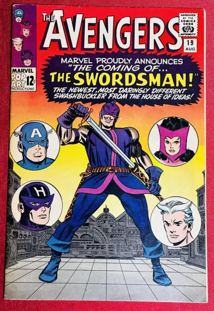 Avengers #19 STUNNING HIGH GRADE 🤩 1st App. The Swordsman! Origin Of Hawkeye!