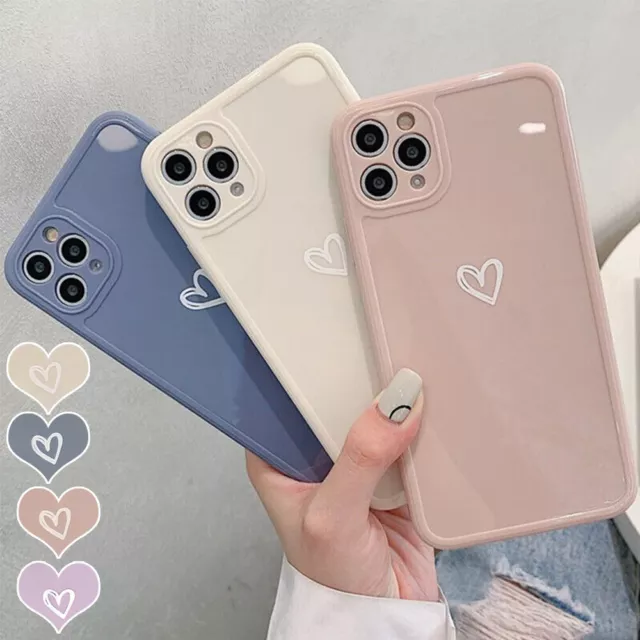 Case For iPhone 14 13 12 Pro Max 11 XR 8 SE XS LOVE HEART Shockproof Phone Cover