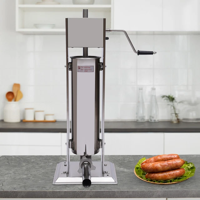7 L Manual Sausage Stuffer Sausage Maker Vertical Meat Stuffer Stainless Steel
