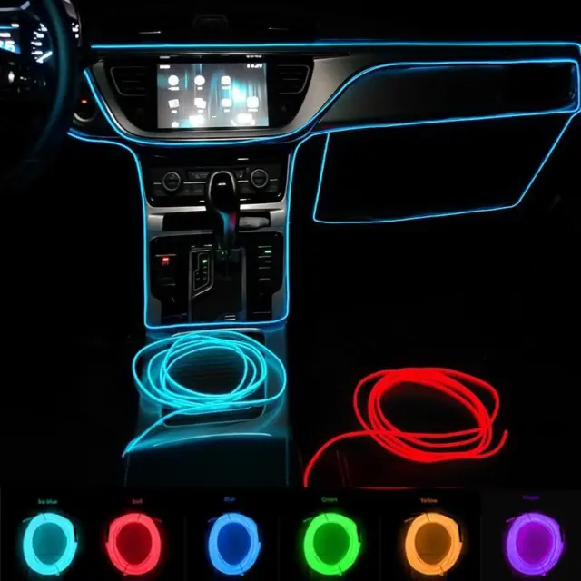 LED Car Interior Neon Ambient Light Accessories Dashboard Decorative