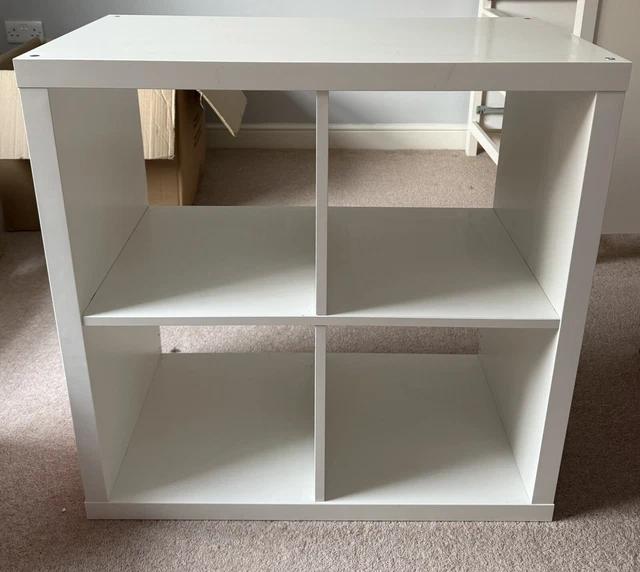 IKEA KALLAX SHELVING UNIT WHITE PLASTIC 2x2 CUBE £30.00 - PicClick UK
